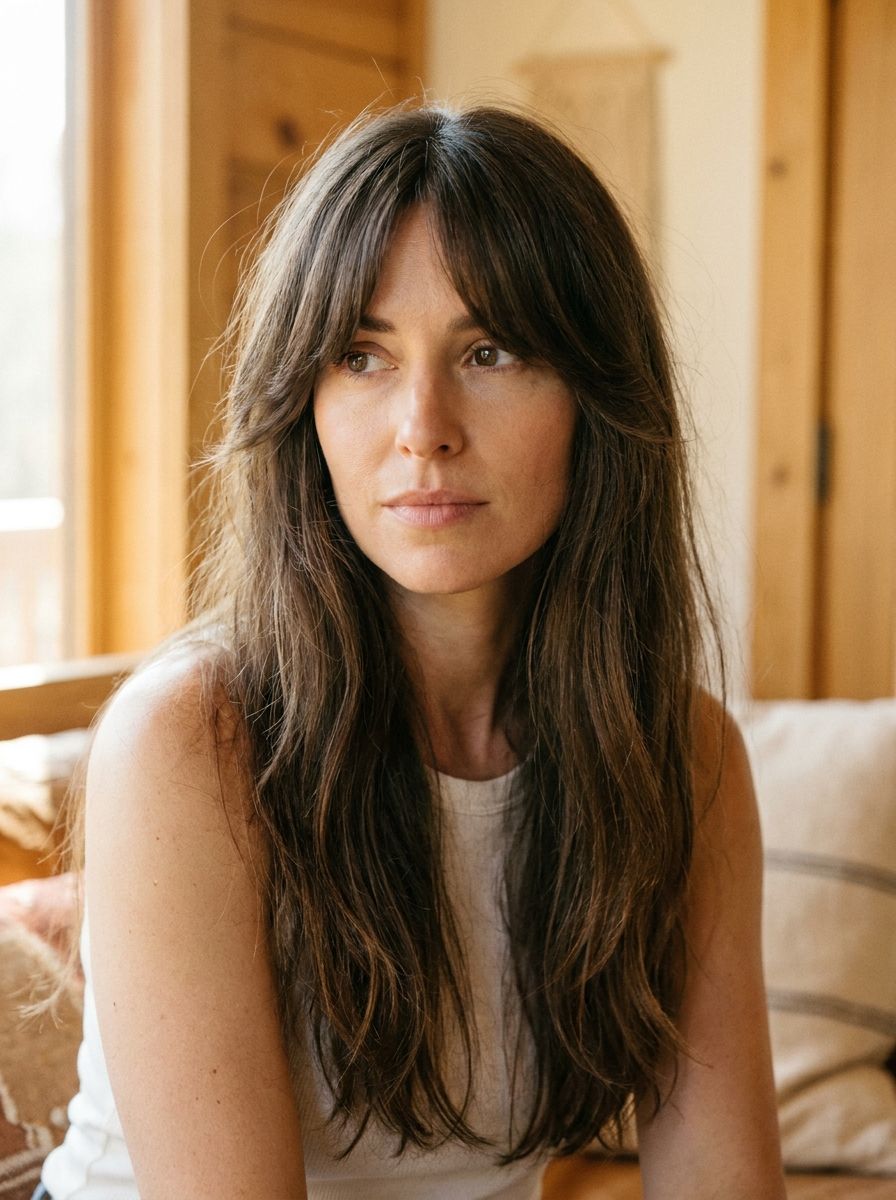 Offene Haare mit Curtain Bangs - Frisuren für offene Haare